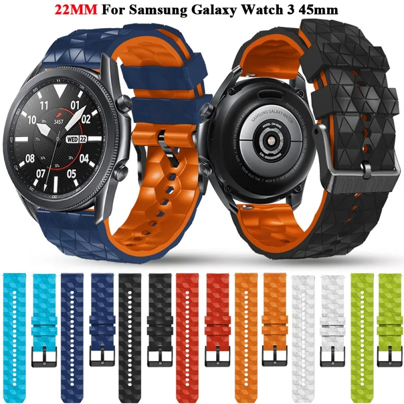 

Silicone 22MM Wristbands For Samsung Galaxy Watch 46mm/3 45mm Gear S3 Classic/Frontier Smartwatch Bracelet Huawei GT2/3 Straps