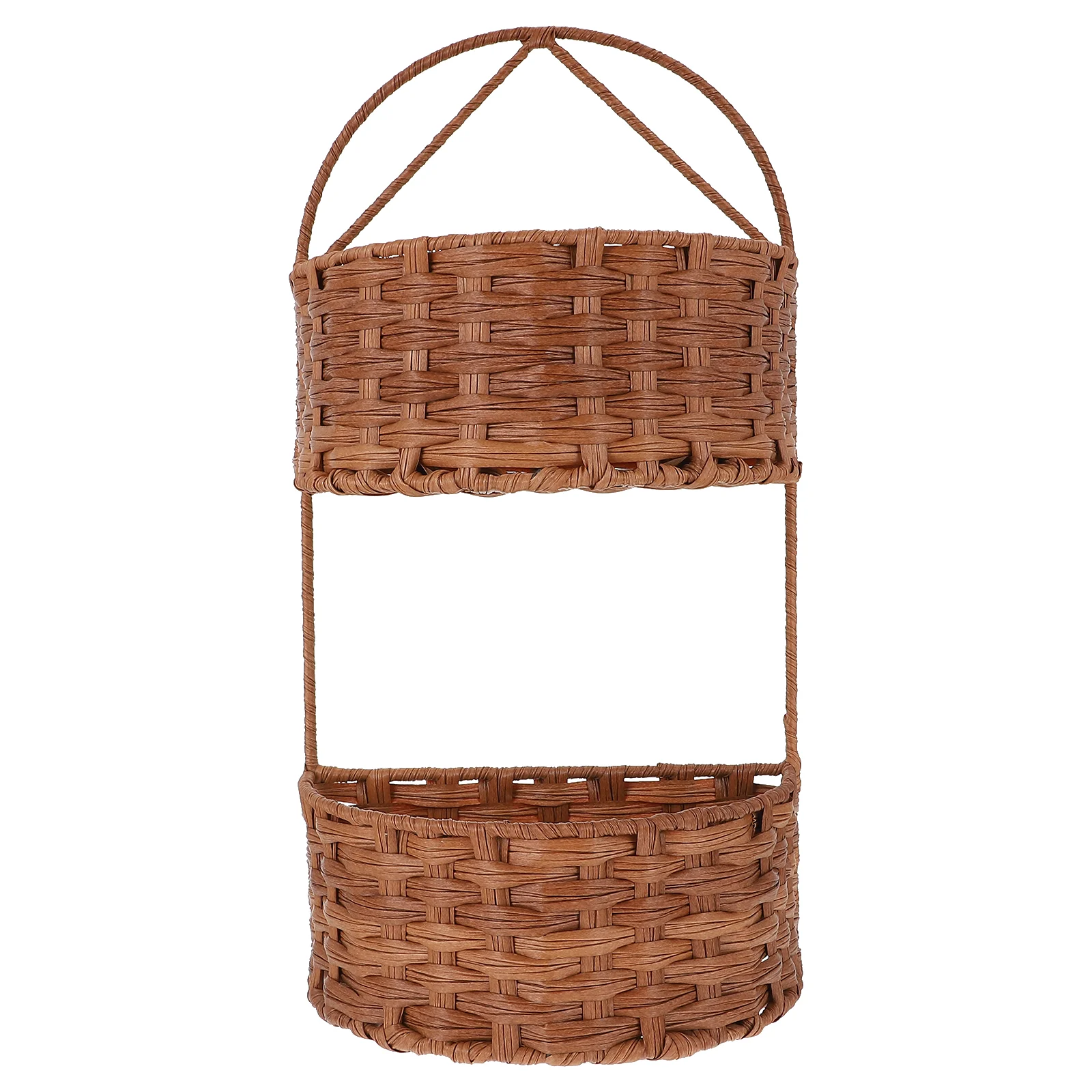 

Wall-mounted Hanging Storage Basket Wall-mounted Basket Dual-layer Storage Basket Organizer Basket Sundries Storage Basket