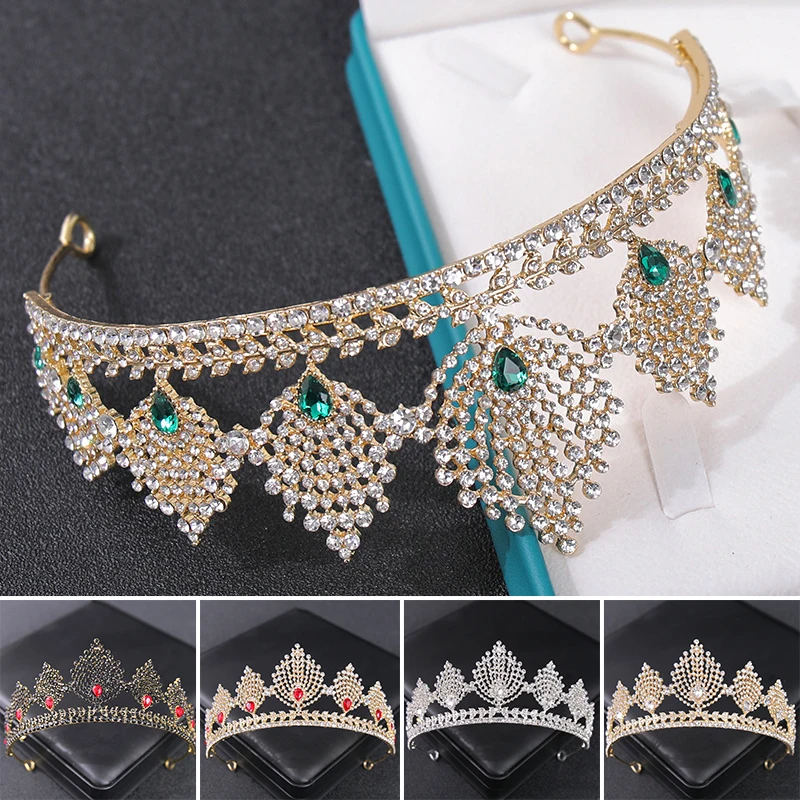

Bridal Crown Headwear Wedding Birthday Crown Headdress Pearl Retro Luxury Hair Hair Accessories for Female For Girls Retro XRQ88