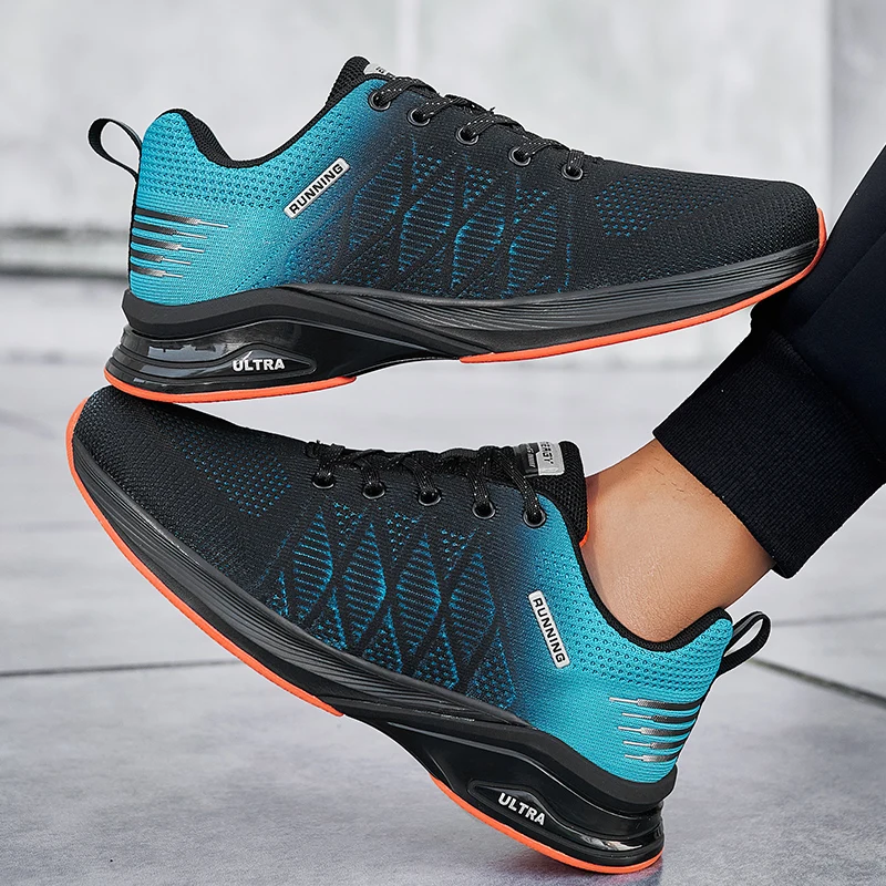 R. Xjian Spring And Summer Men's Flying Weaving Cross Country Running Sports Leisure Cushioning Breathable Mountaineering Shoes