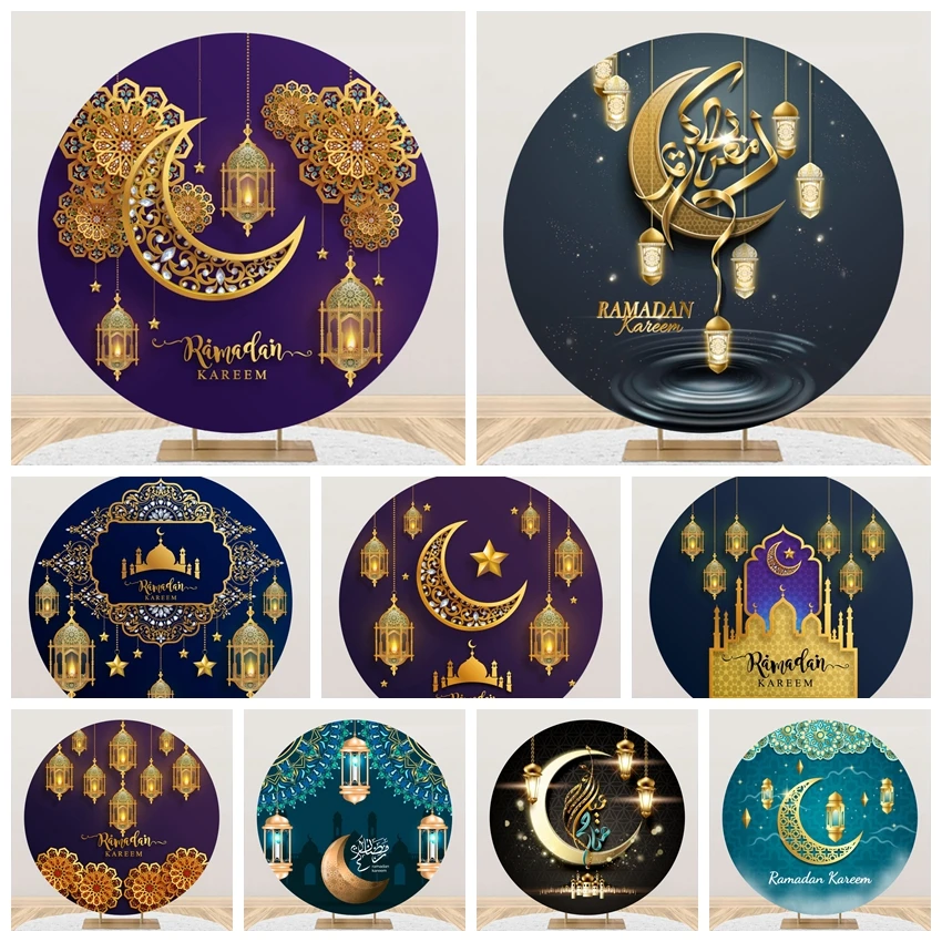 

Круглый мусульманский фон для фотосъемки Рамадан мусульманская фотография круглые фоны для фотосъемки с эластичным оповещением