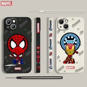 Marvel Spiderman Hero Cartoon For Apple iPhone 13 12 Mini 11 Pro XS MAX XR X 8 7 6S SE Plus Liquid L