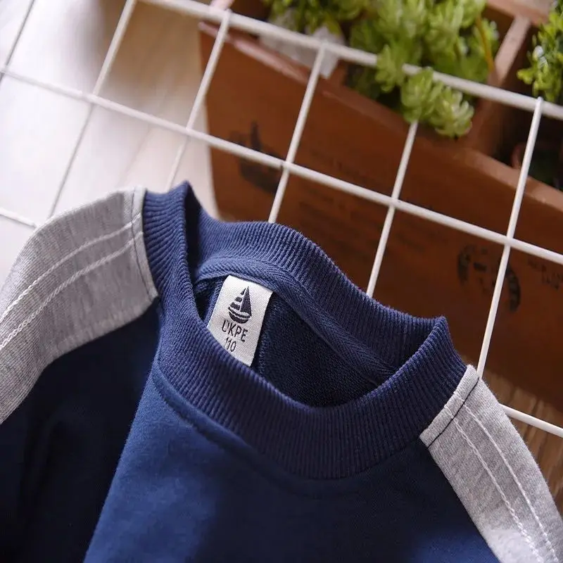 Children's Sports Sweater Spring and Autumn Child and Teen Boys Autumn Clothing Suit 2022 New Suit