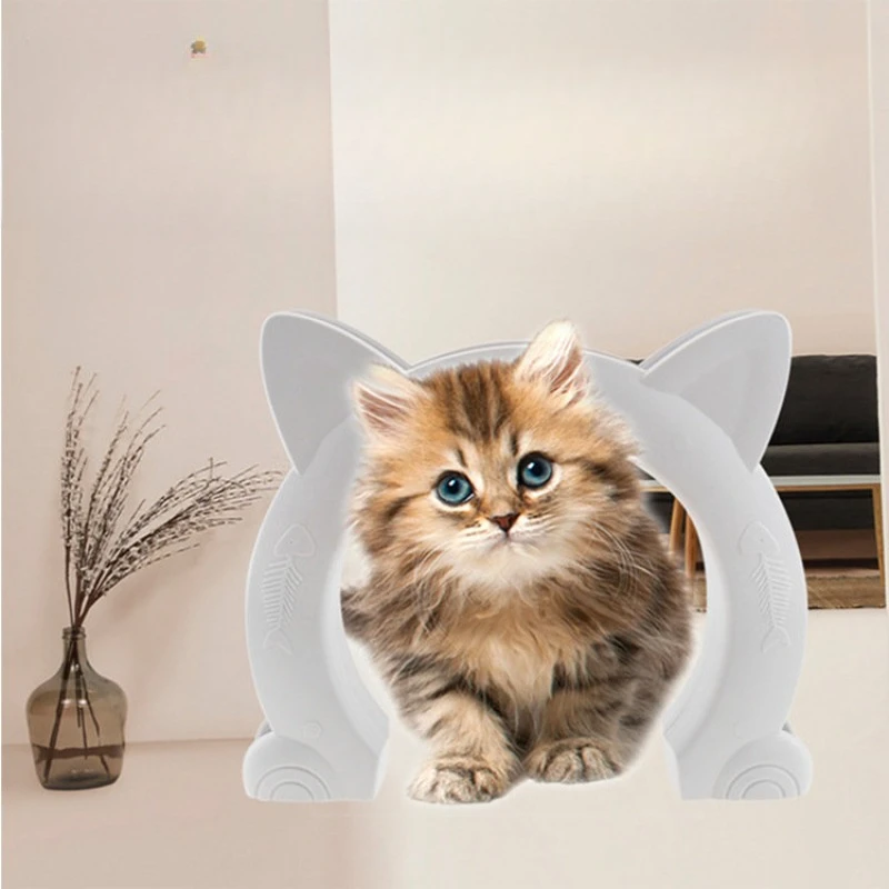 

Новая Входная и выходная дверь для кошек, дверь с двойным контролем доступа для домашних животных, дверь для кошек, дверь для собак, товары для домашних животных