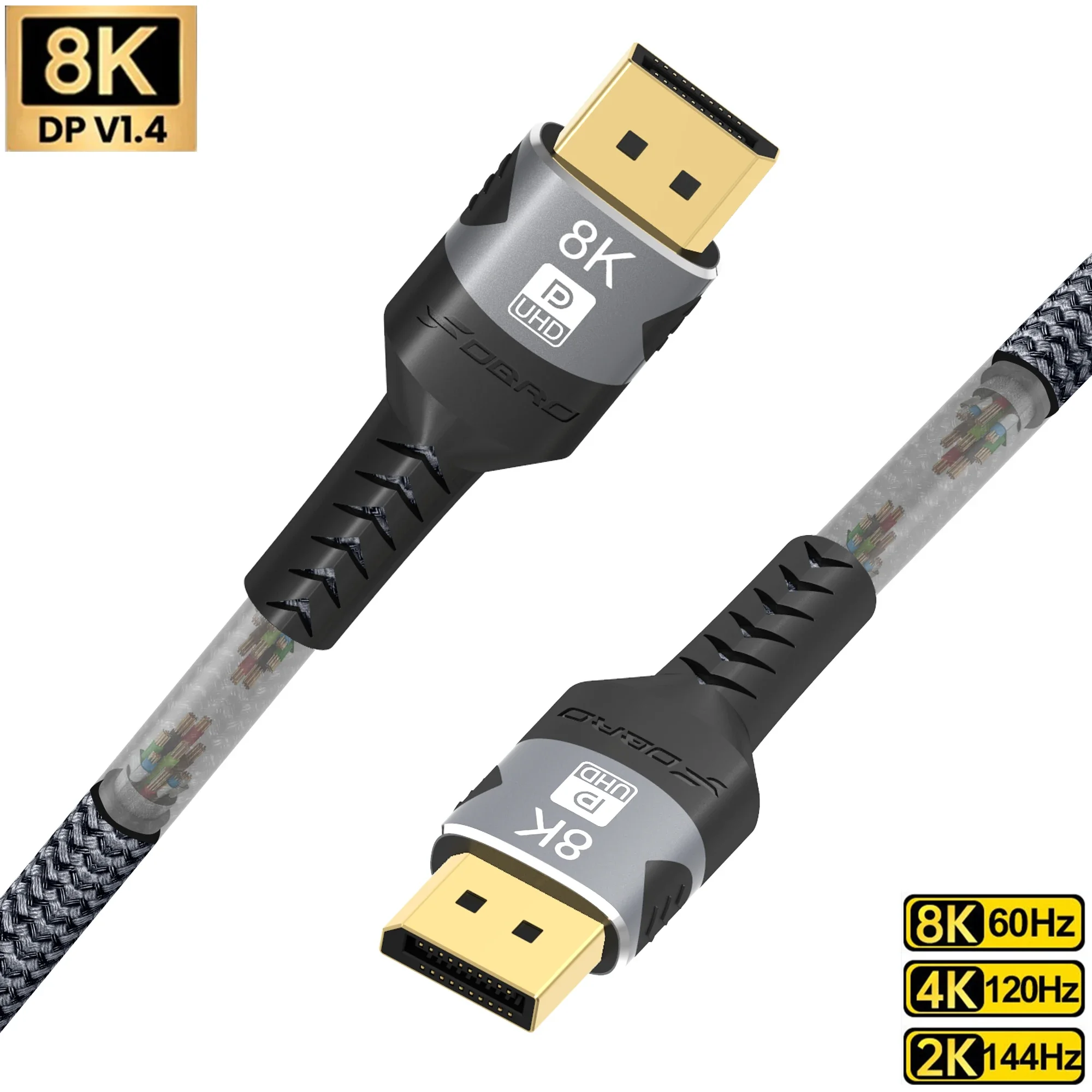

HDMI 8K Cable 8K/60Hz 4K/144Hz HMDI 2.1 Weave Cable 48Gbps For HDTV Splitter Switcher PS5 Ps4 Projector eARC Dolby Vision UHD