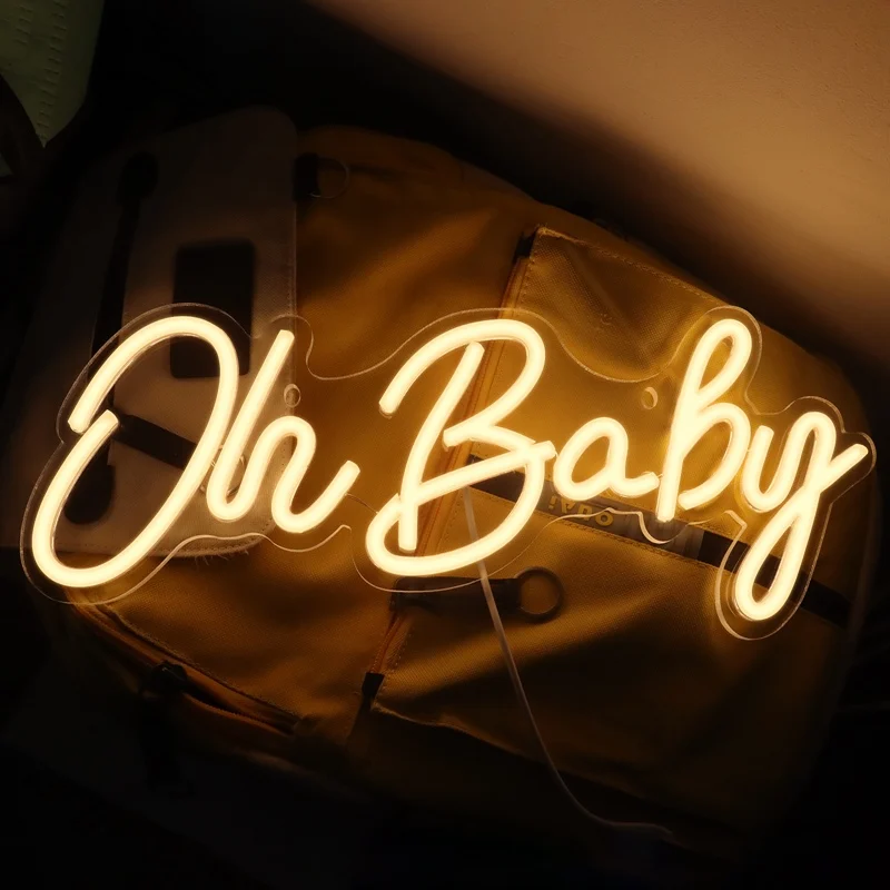Неоновая Вывеска Oh Baby На Заказ Светодиодная Акриловая Стандартная Usb-настенная