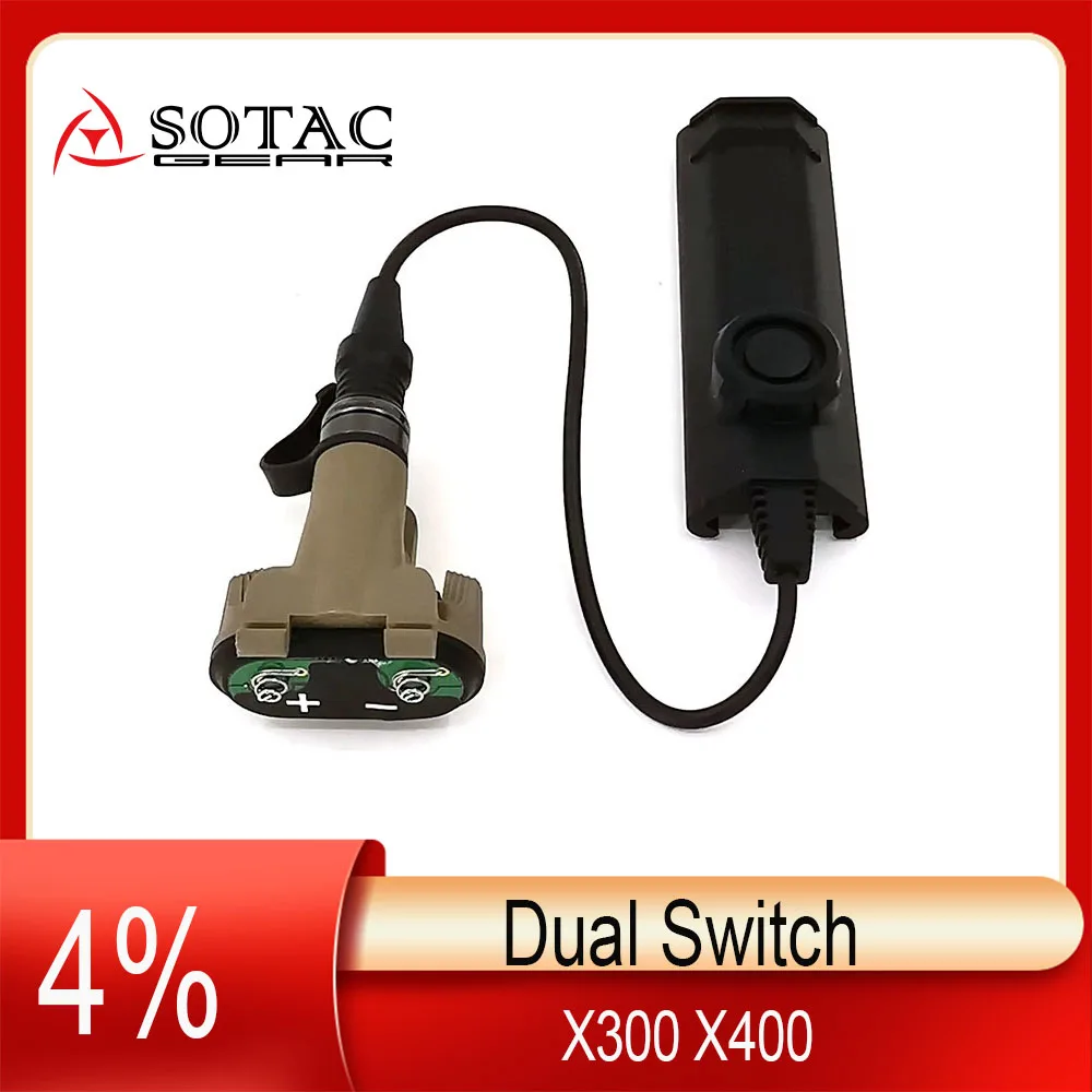 

SOTAC-GEAR X300 X400 Remote Dual Switch Assembly Weapon Light Constant / Momentary Control Tactical Torch Switch Accessories
