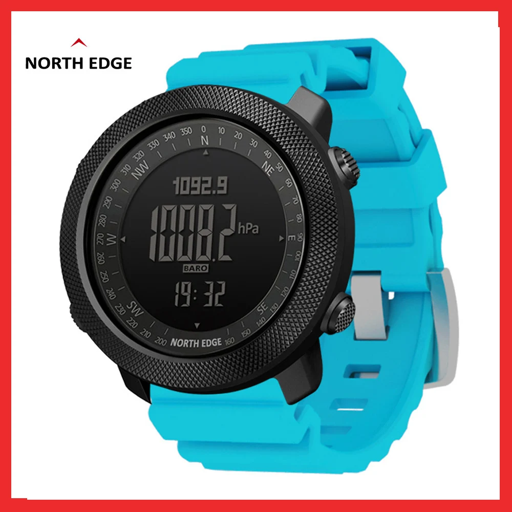 

NORTH EDGE Men Sports Smart Watch Pedometer Altimeter Barometer Compass Thermometer World Time Smartwatch Running APACHE Watch