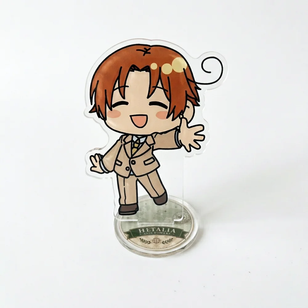 Фото Брелок-подставка из акрила 10 см по мотивам Hetalia Axis Powers: HD Чиби, милые персонажи Ван Яо, Альфред, Фелициано, Гильберт, Кику, Франсис. Декор для стола, подарок для фанатов. №5
