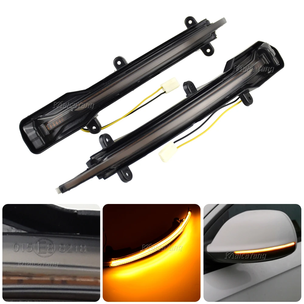 

2x Side Mirror Flashing Light For Audi Q5 SQ5 8R 2008-2017 Q7 SQ7 4L Facelift 2009-2015 LED Dynamic Turn Signal Blinker