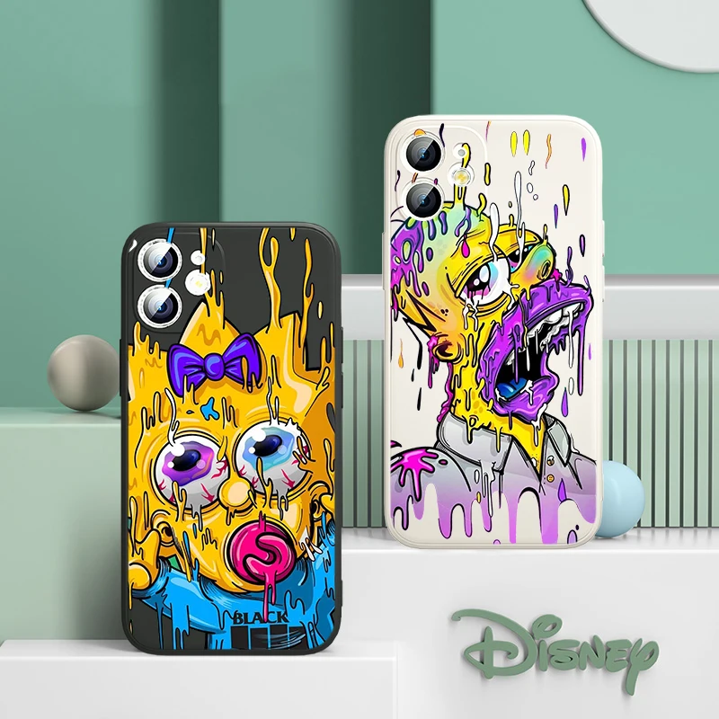 

Simpson Grandiose Style For Apple iPhone 13 12 mini XS XR SE 11 8 7 6 2020 Pro Max Plus Liquid Silicone Soft Phone Case