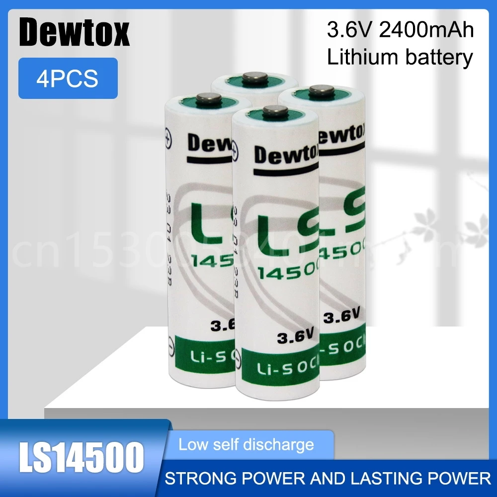 

4PCS LS14500 3.6V Lithium Battery for Gas Meter PLC Machine Tools Real Time Clock Touch Screen LS 14500 ER14505 Li-Ion Batteria