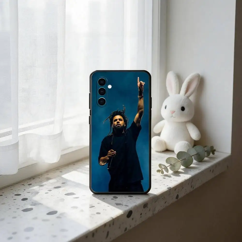 Фото Известный рэпер Дж-Дж. Чехол для телефона Cole для Samsung Galaxy A73, A72, A71, A70, A53, A52, A51 и других моделей, мягкий черный чехол №4