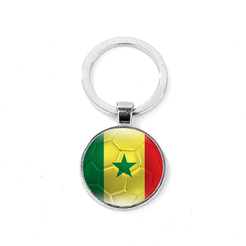 

Дизайн футбольного стиля, автомобильные брелоки, Брелоки для ключей с национальными штативами Сенегала, для автомобилей и мотоциклов