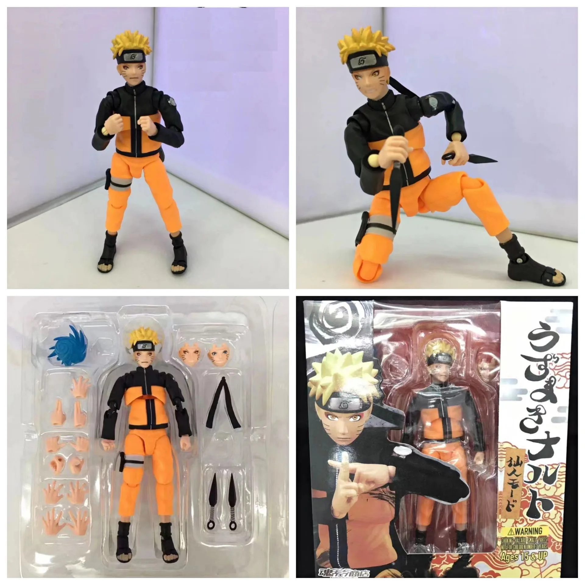 

SHF Аниме Наруто 2-го поколения Наруто ПВХ фигурки героев игрушки модель статуя 14 см