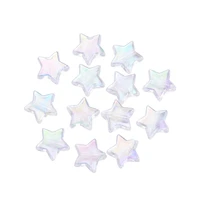 100pcs eco friendly transparent acrylic beads star 10x4mm loose spacer bead for jewelry making diy bracelet necklace accessories