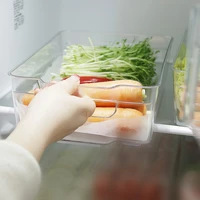 kitchen fruit food eggs storage box plastic clear fridge organizer slide under shelf drawer box rack holder refrigerator drawer
