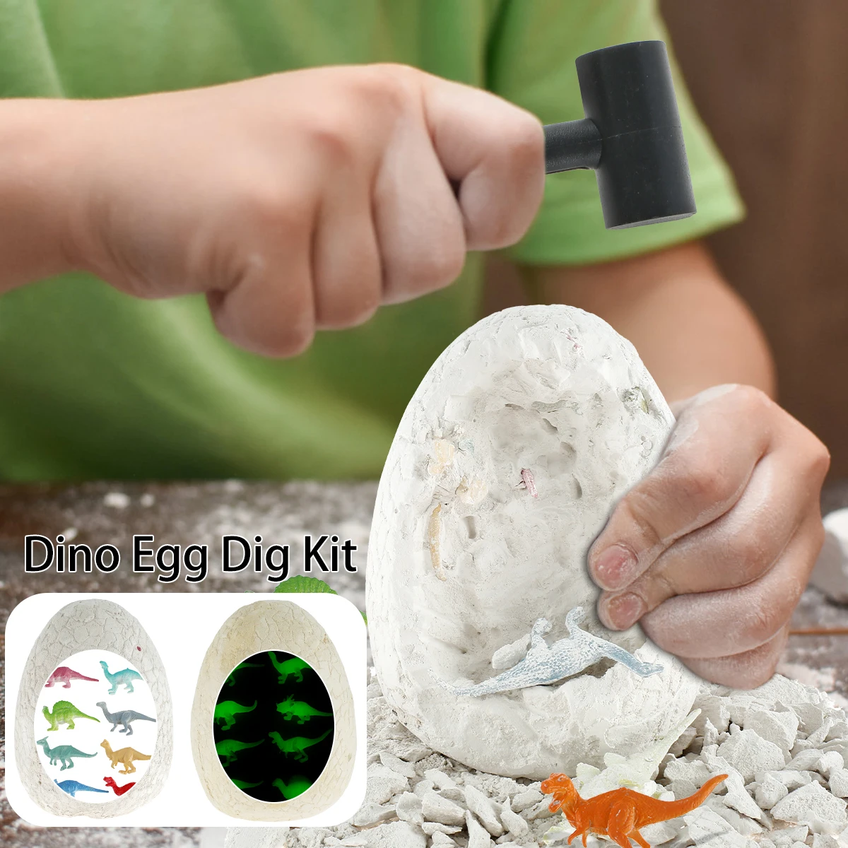 

Dino Egg Dig Kit Dinosaur Eggs Jumbo with 12 Different Kit with 6 Digging Tools Party Archaeology Educational Science Gift