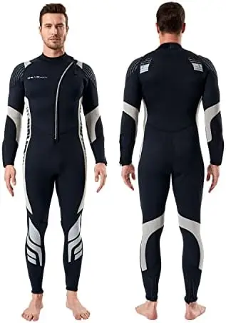 

Mens Womens Wetsuit Flame-I 3mm Neoprene Full Body Diving Suits Front Zip Wetsuit for Diving Snorkeling Surfing Swimming Freediv