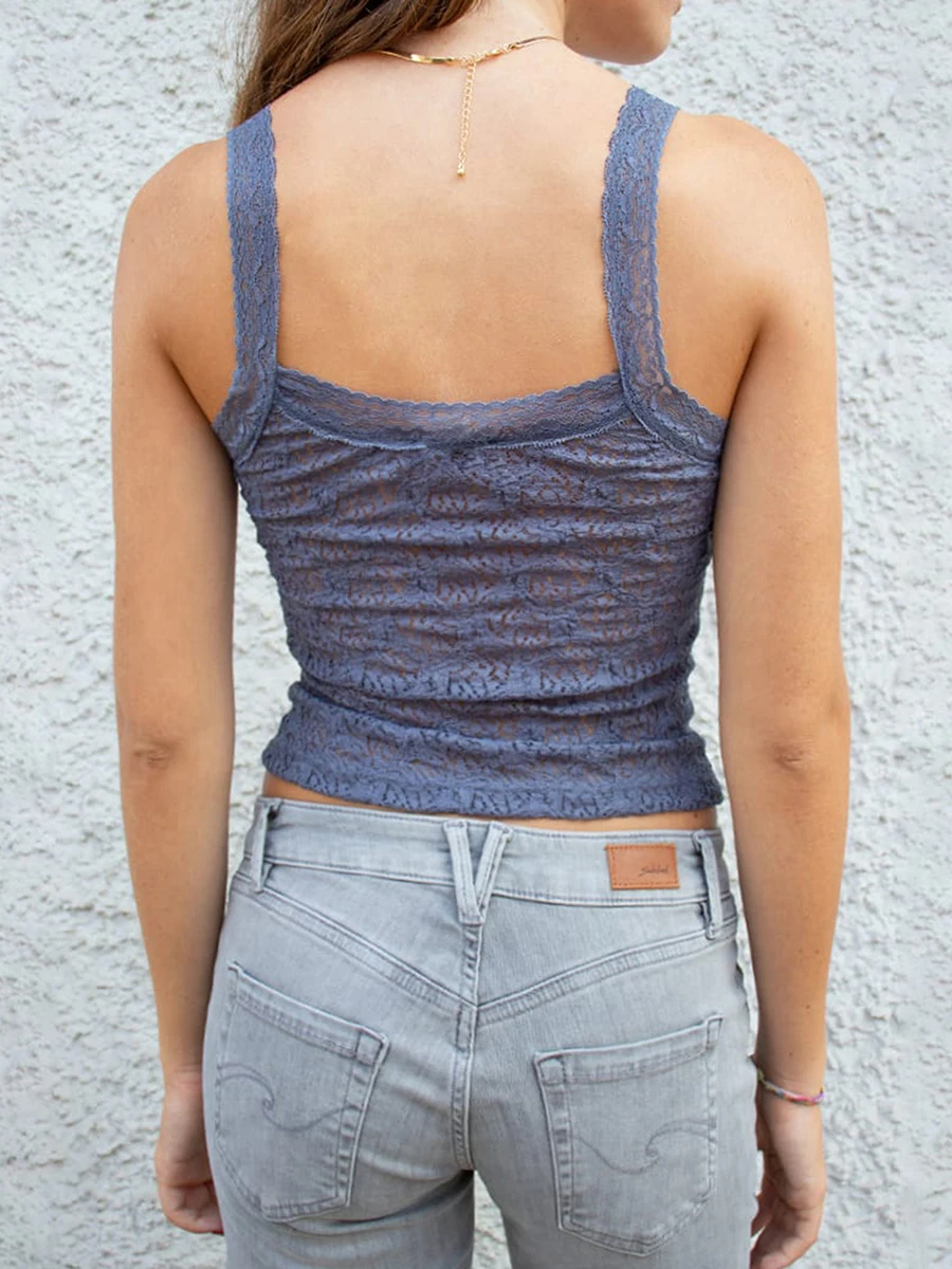 Женские кружевные майки Mxiqqpltky s Y2k без рукавов сексуальные сетчатые укороченные