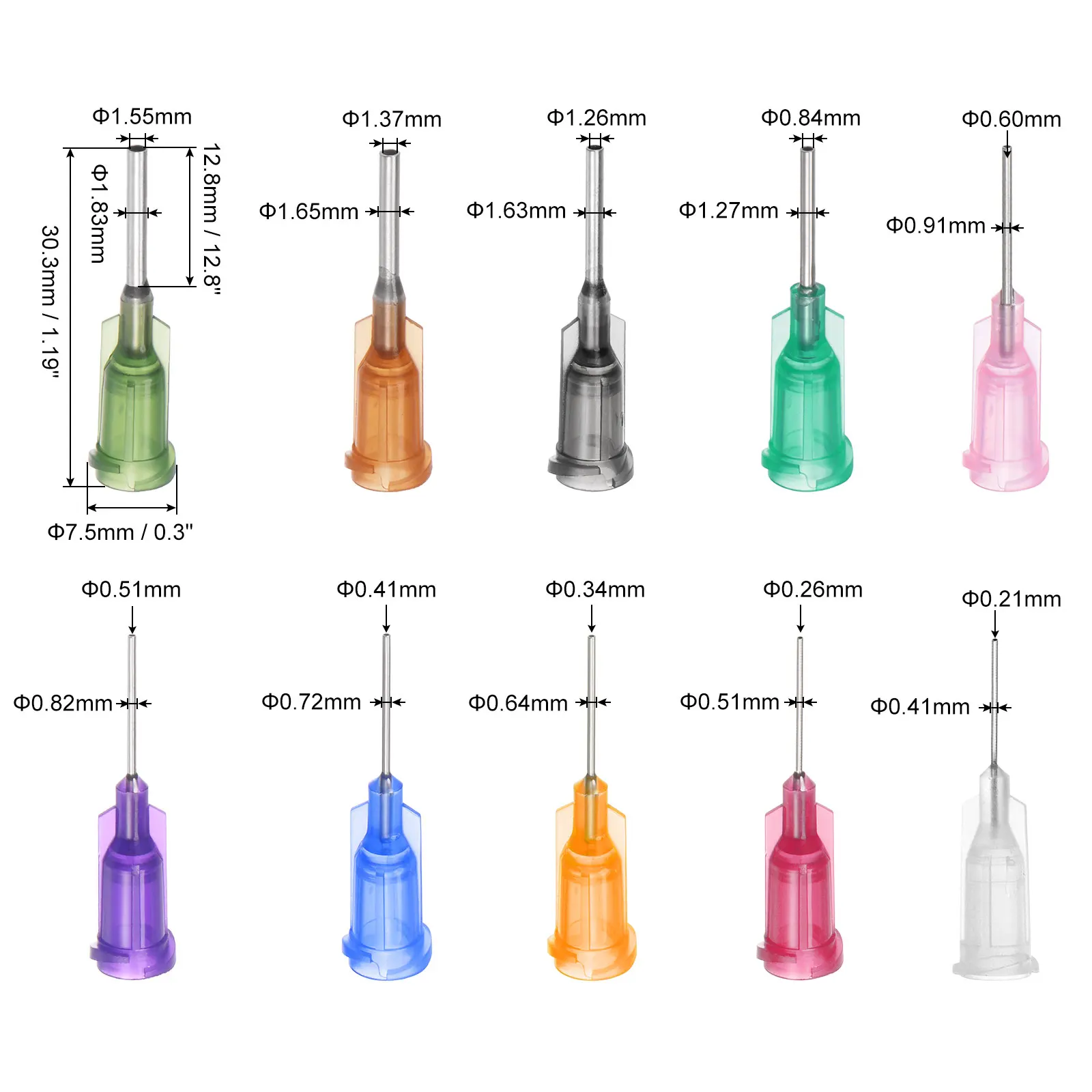 

UXCELL Иглы для дозирования 14G-27G для пистолета для жидкого клея