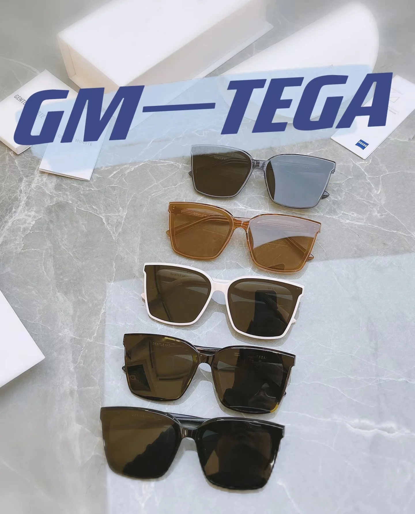 

2022 New GENTLE Sunglasses For Women Men Cat eye TEGA Sunglasses Polarized UV400 Shield Square Women Sunglasses GM