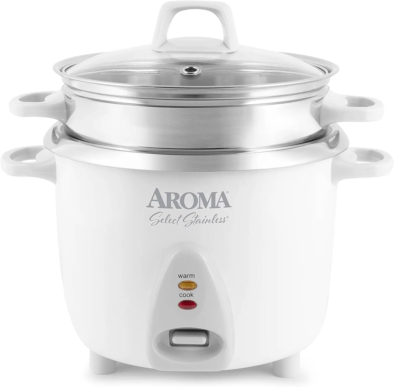 

Housewares 14-Cup (Cooked) / 3Qt. Select Stainless Pot-Style Rice Cooker, & Food Steamer, One-Touch Operation, Automatic Kee