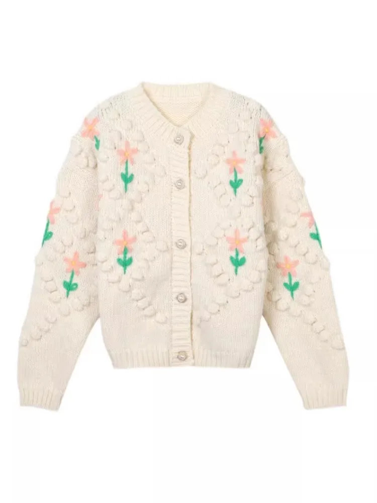 Нежный свободный женский свитер Hikigawa Koeran пальто Осенний шикарный модный милый