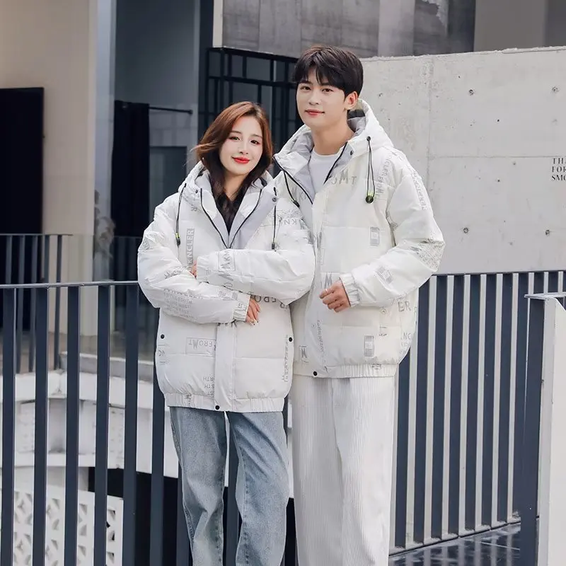 Men's Down Jacket 2022 New Thick Hooded Glossy Cotton Cotton Outerwear Youth Short Warm Winter Coat