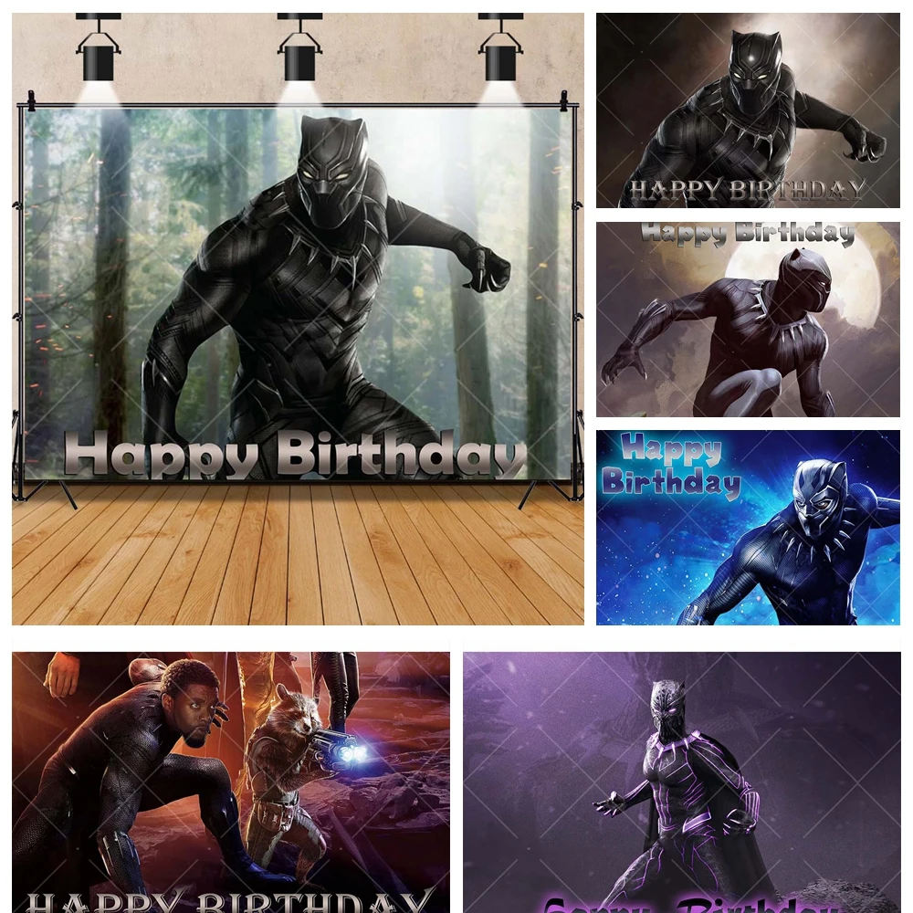 KAYOU Мультфильм Черная Пантера Фон для фотостудии