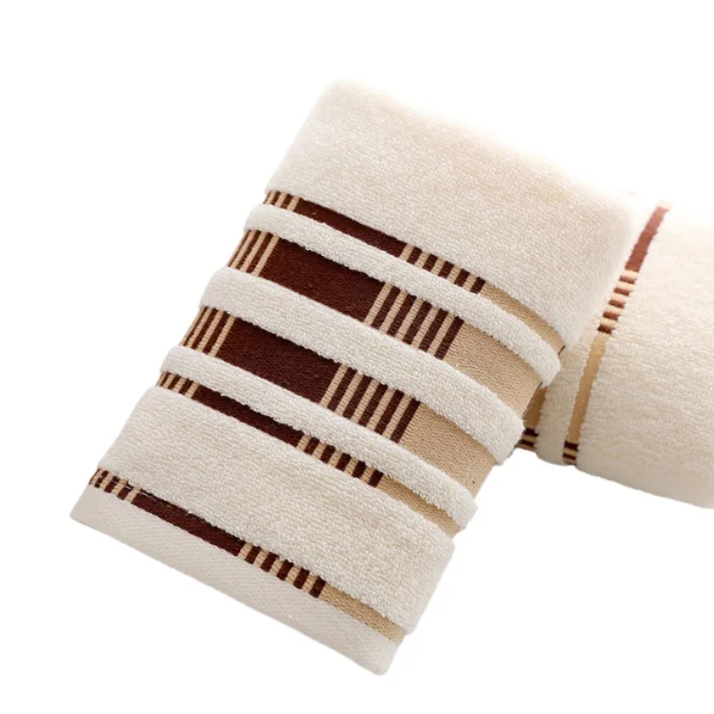 100% Cotton 1/4/6 Hand Towels Stripe Hand Towel Face Care Magic Bathroom Sport Household Non-disposable Towel Serviette De Bain