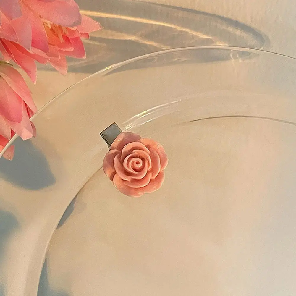 

Beautiful Girls Hairpin Anti-slip Alloy Rose Bowknot Lady Hair Barrette Side Clip Hair Barrette