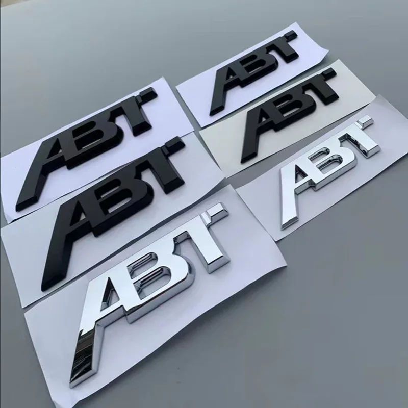 

For ABT Car Styling Fender Side Badge Rear Trunk Boot Logo Sticker for VW Audi Q3 Q5 Q7 A3 A4 A5 A6 car stickers Car Accessories