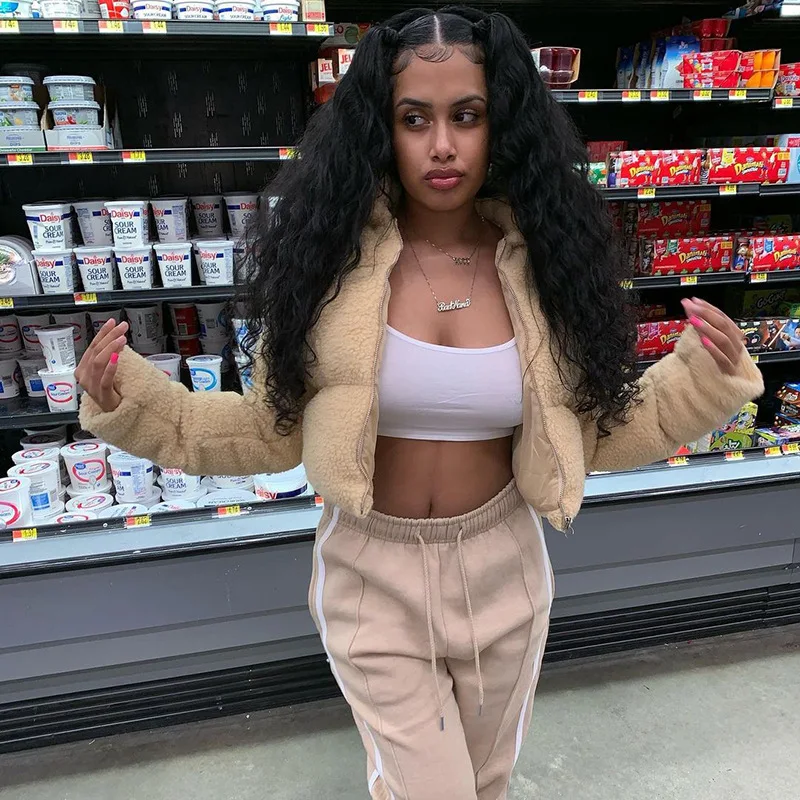 Women Bubble Coats 2021 Winter Solid Cotton Overcoat Fashion Cropped Puffer Thickened Jackets Parkas Female Casual Outwear Tops