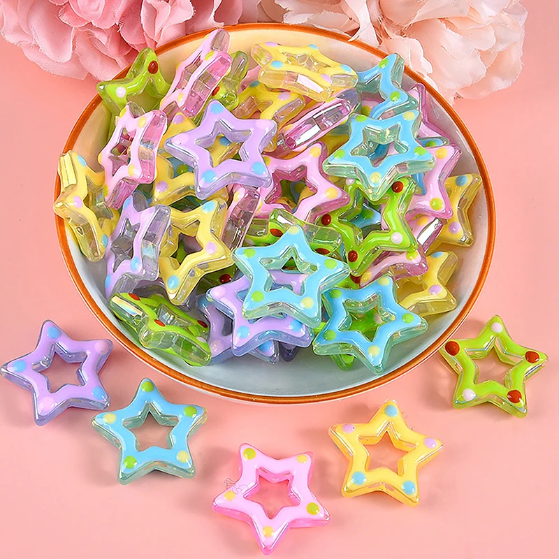 

5 шт. люминесцентные пустотелые звезды из смолы с плоским основанием Кабошон Украшение для изготовления ювелирных изделий Аксессуары для в...