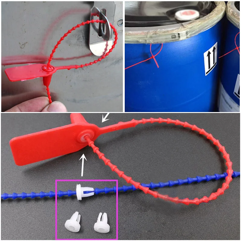 

Kits Tags Decoration Security Numbered Pull Ties Secure Anti-Tamper Seals Mark Set 25cm Plastic Quality Useful