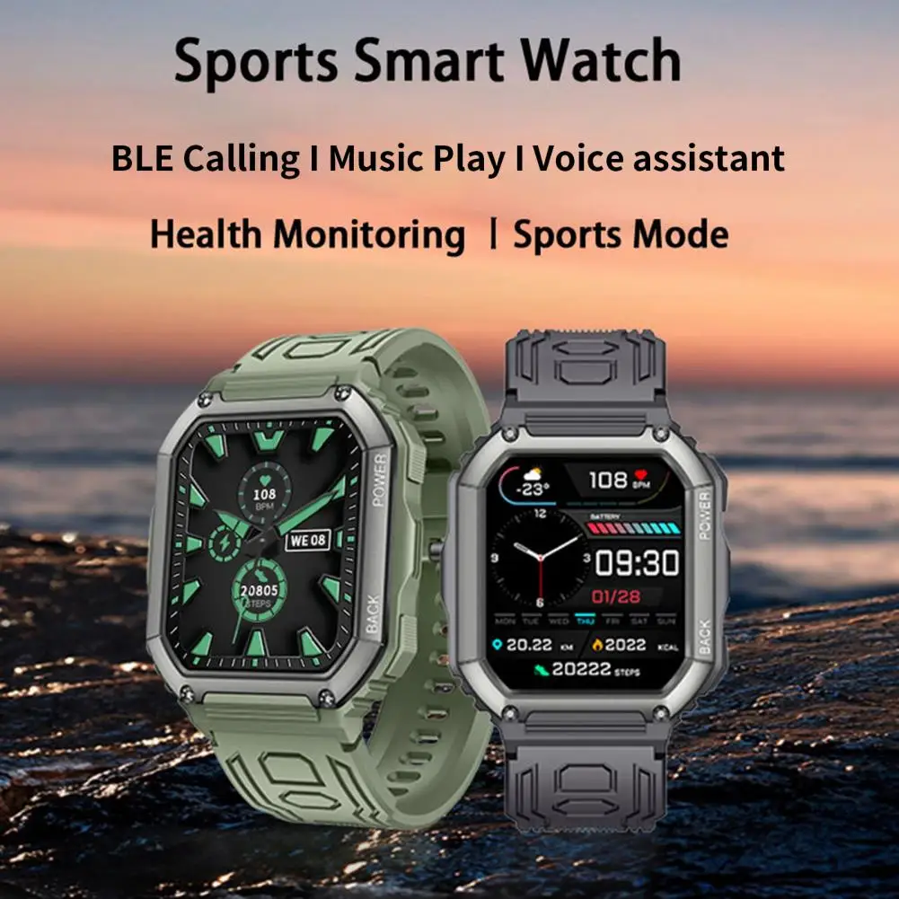 

KR06 Sport Smart Watch Multifunctional 1.8Inch IPS Large Screen BT Calling Fitness Smart Wristwatch Health Monitoring Smartwatch