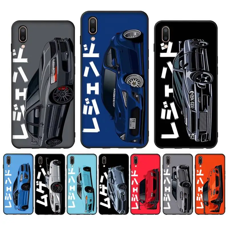 

Tokyo JDM Drift Sports Car Phone Case for Vivo Y91C Y11 17 19 17 67 81 Oppo A9 2020 Realme c3 cover