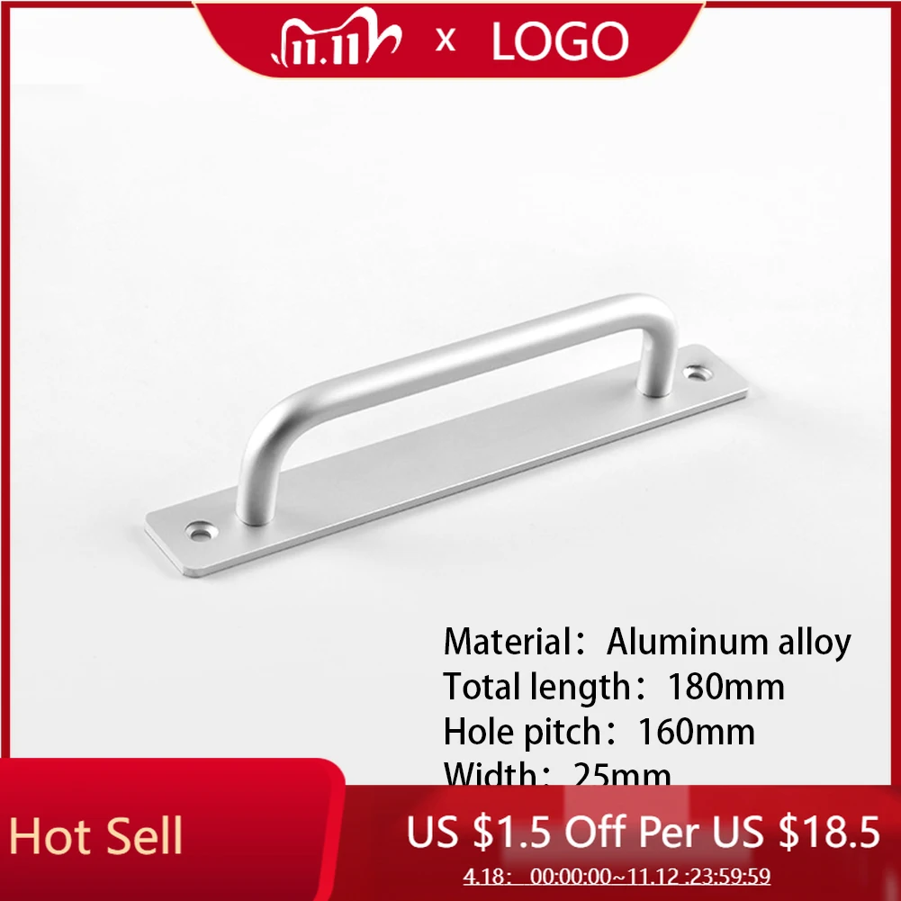 

Wooden Door Balcony Sliding Barn Door Handle Aluminum Alloy Punch-Free Hand Drawer Home Improvement Hardware