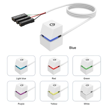 On/Off PC Power Button Switch Cable Portable Desktop Computer Switches Extension Cord for Home Office Internet Bar Accs 1