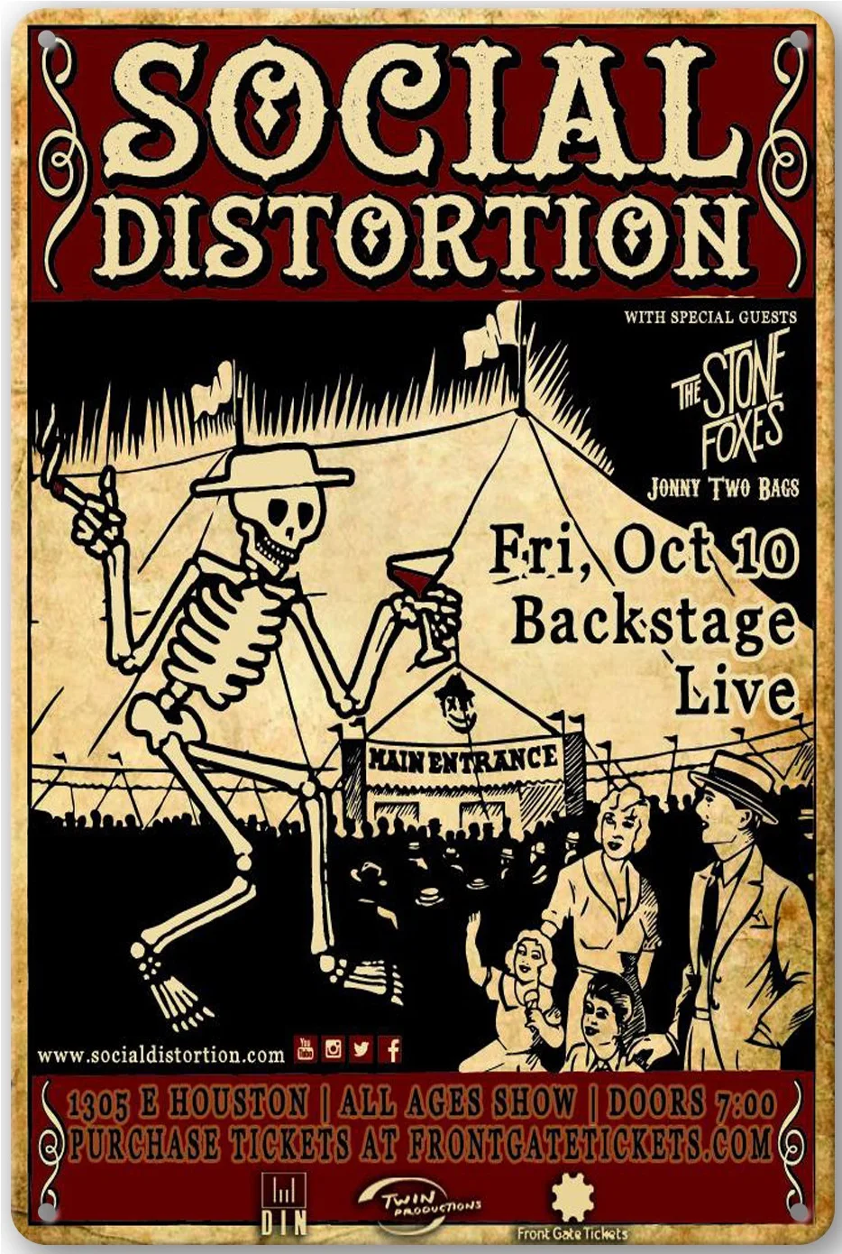 

Social Distortion Iron Painting Wall Poster Metal Vintage Band Retro Garage Plaque Decoration Office Hotel Cafe Bar 8x12 Inches