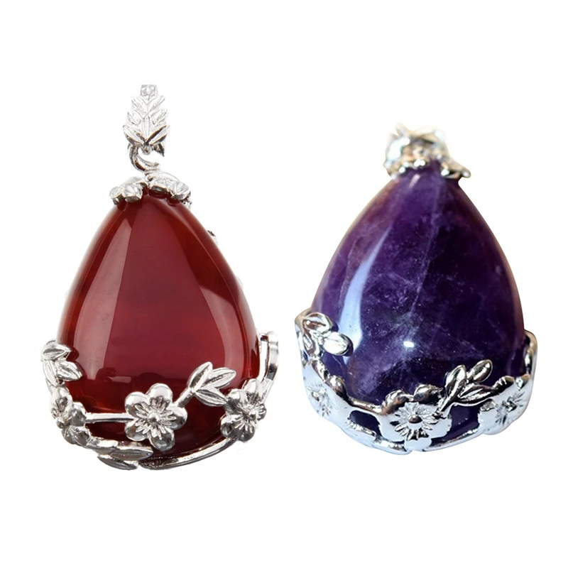 

Женские ангельские слезы, 2 шт., полудрагоценные фотообои, аметист и красный агат