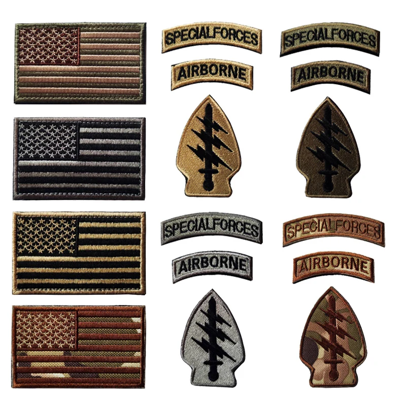 american army emblem Embroidered patch Hook and Loop Applique Armband Military Tactic Badge Backpack DIY Apparel Accessories
