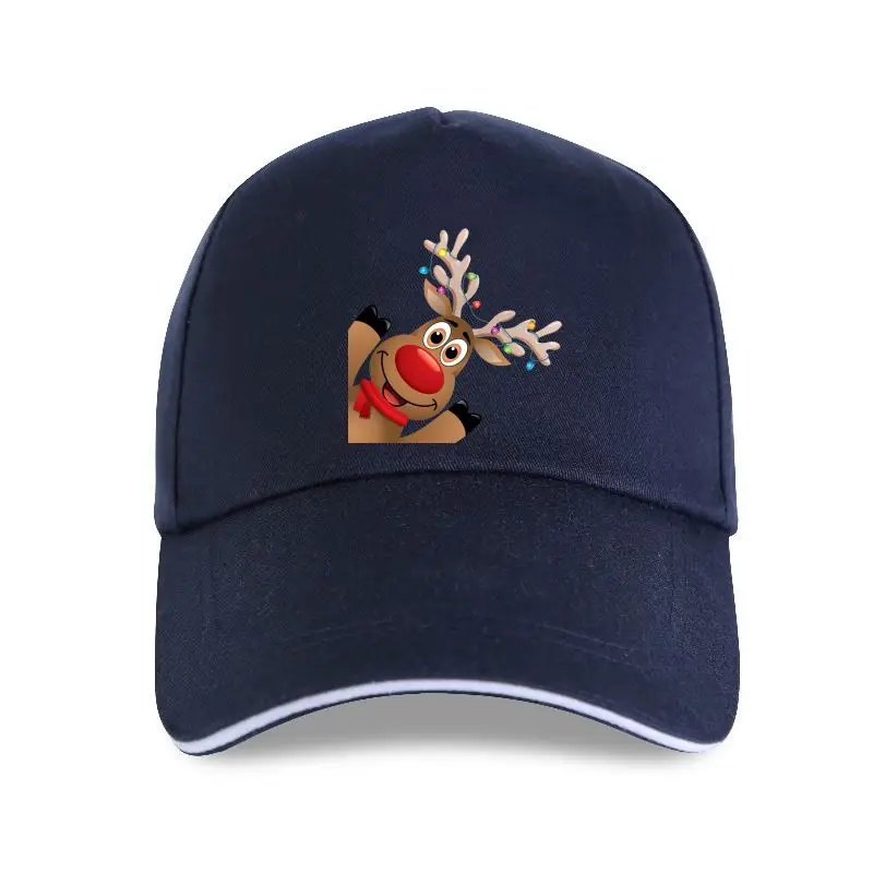 

2022 Cap Hat Funny Rudolph With Christmas Lights Mens Baseball Cap