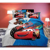 Disney Spiderman McQueen Cars Princess Elsa Rapunzel Girls Boy Bedding Set Duvet Cover Sets Bed Sheet Twin Single Drop Shipping