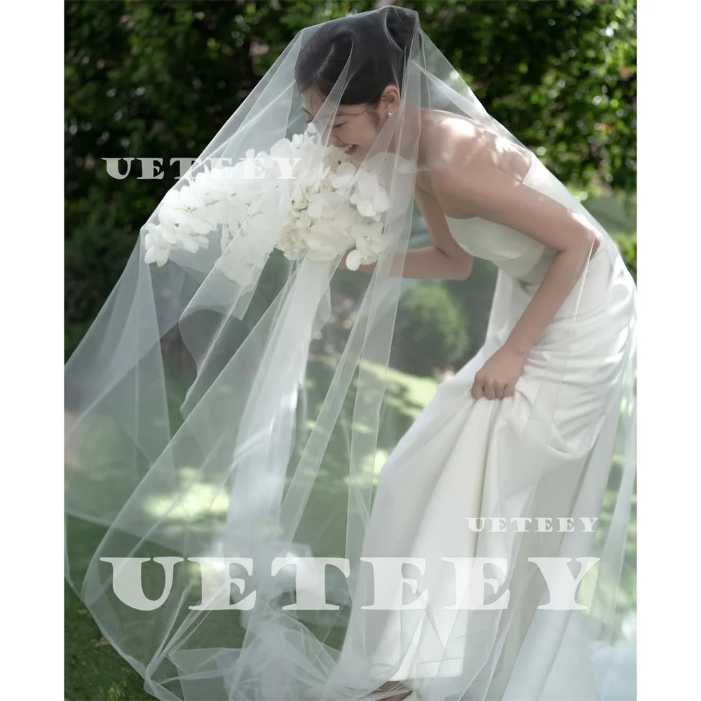 UETEEY индивидуальное корейское свадебное платье без бретелек с простыми складками