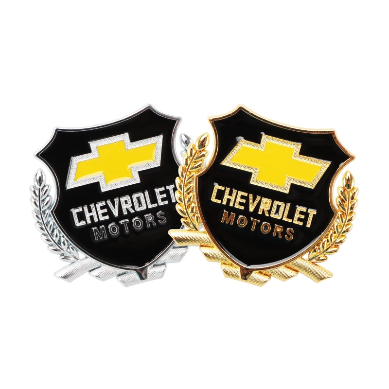 

2pc 3D Metal Car Styling Side Window Car Door Sticker Decoration For Chevrolet Colorado Cruze Spark Captiva Malibu Trax Ave