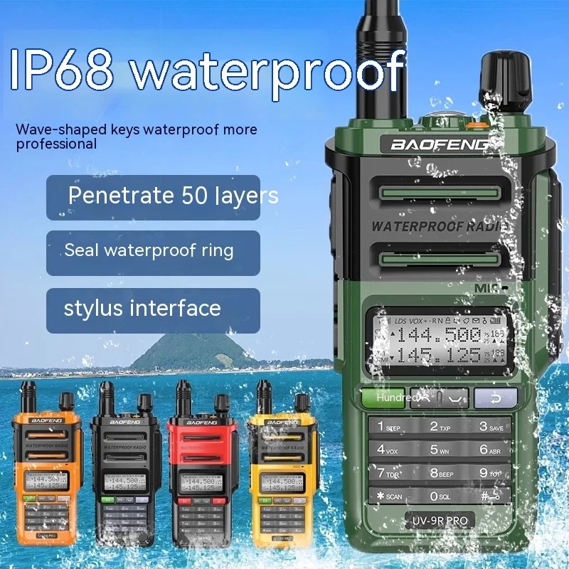 

Baofeng UV-9R Pro IP68 Waterproof Walkie Talkie Dual Band 16KM S22 Radio VHF UHF CB Ham Radio UV-9R Plus Portable Two Way Radio