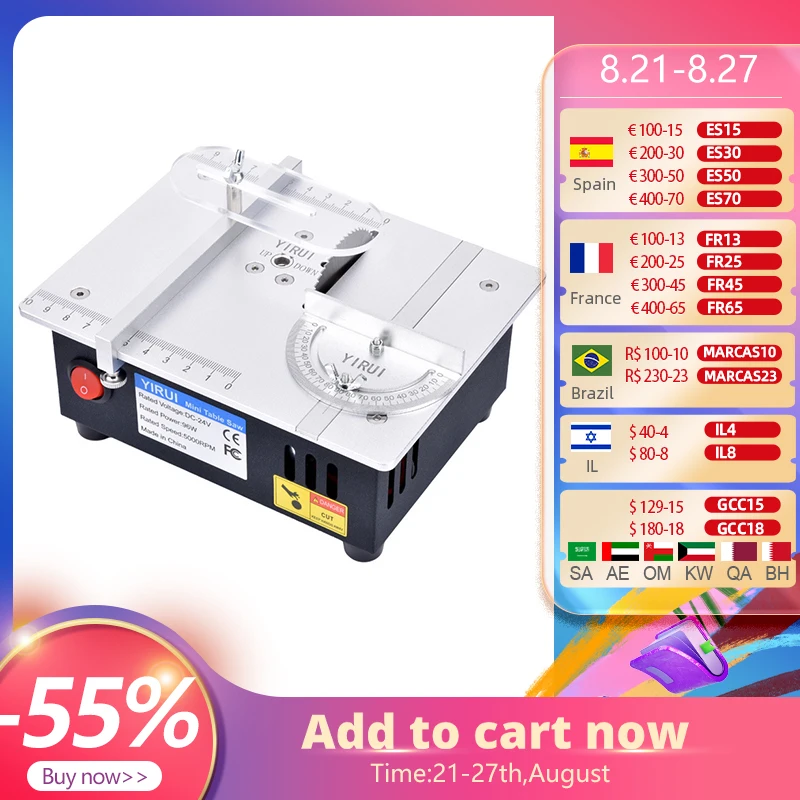 ALLSOME S3 96 Вт Мини Настольные пилы электрическая скамейка DIY модель бытовой резки 775 двигатель 63 мм лезвие