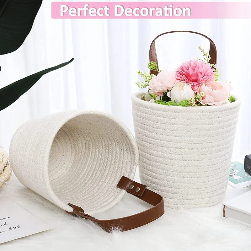 2 шт./упаковка круглая веревочная корзина для хранения ключей